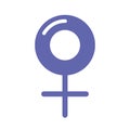 Purple female gender