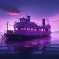 Purple Ferry: A Digital Painting Inspired By Playerunknown\'s Battlegrounds
