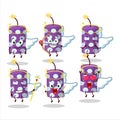 Purple firecracker cartoon designs as a cute angel character Royalty Free Stock Photo