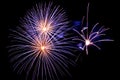 Purple Fireworks Royalty Free Stock Photo