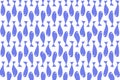 Purple fish seamless pattern on white background.