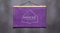 Purple Flannel Sign Mockup With Modernist Lines And Eco-friendly Craftsmanship