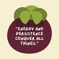 Purple Flat Design Fruit Mangosteen Quote Inspiration Instagram Post