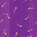 Purple flat striped seamless background with stars