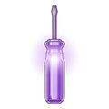 Purple Flathead Screwdriver Illustration with Outline, Perfect for DIY Projects Royalty Free Stock Photo