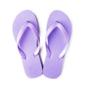 Purple flip flops isolated Royalty Free Stock Photo