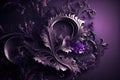 Purple floral aesthetic design wallapaper