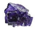 Purple flourite crystals Royalty Free Stock Photo
