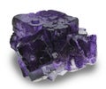 Purple flourite crystals Royalty Free Stock Photo