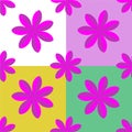 Purple flower four color background