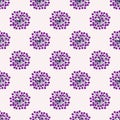 Purple flower pattern picture Pink background