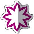 purple flower with pointed petals icon