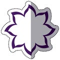 purple flower with pointed petals icon