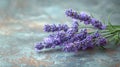 Purple Flowers Arranged on Table Royalty Free Stock Photo