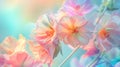 Purple flowers background, close-up of beautiful flowers pastel color, delicate and romantic floral background