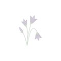 purple flowers bells. Element of flower for mobile concept and web apps. Colored purple flowers bells can be used for web and mobi Royalty Free Stock Photo