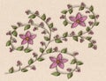 Purple Flowers Illustration