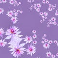 Purple flowers in mandala