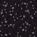 Purple Flowers Pattern. Royalty Free Stock Photo