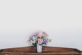 Beautiful flower vase White background. Royalty Free Stock Photo