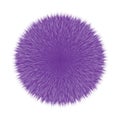 Purple Fluffy Vector Hair Ball