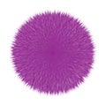 Purple Fluffy Vector Hair Ball Royalty Free Stock Photo