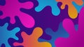 Purple fluid background design. Liquid ameoba shapes composition. Funky design posters. Fluid background design abstract ameoba Royalty Free Stock Photo