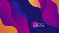 Purple fluid background design. Liquid ameoba shapes composition. Funky design posters. Fluid background design abstract ameoba Royalty Free Stock Photo