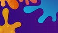 Purple fluid background design. Liquid ameoba shapes composition. Funky design posters. Fluid background design abstract ameoba