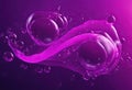 Purple fluid background design Liquid gradient shapes composition Futuristic design posters Fluid background design abstract Royalty Free Stock Photo
