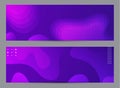 Purple fluid background design. Liquid gradient shapes composition. Futuristic design posters. Fluid banner design