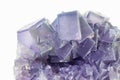 Purple fluorite crystals Royalty Free Stock Photo