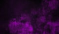 Purple fog effect on isolated black background for text or space. Texture smoke Royalty Free Stock Photo