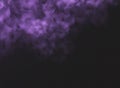 Purple fog or smoke cloud isolated on transparent background. Realistic violet smog, haze, mist or cloudiness effect. Royalty Free Stock Photo