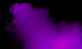 Abstract Purple Fog or smoke color transparent special effect. White vector cloudiness, mist smog background. Royalty Free Stock Photo