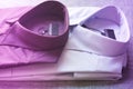 Purple folded mens cotton shirt