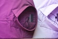 Purple folded mens cotton shirt