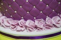 Purple fondant birthday cake close up Royalty Free Stock Photo