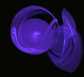 Purple fractal circle sphere. Fantasy fractal texture. Digital art. 3D rendering. Computer generated image. Royalty Free Stock Photo
