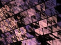 Purple fractal pattern of oblique tiles