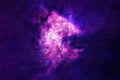 Purple galaxy in deep space. Elements of this image were furnished by NASA Royalty Free Stock Photo