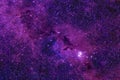 Purple galaxy in deep space. Elements of this image were furnished by NASA Royalty Free Stock Photo