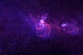 Purple galaxy in deep space. Elements of this image were furnished by NASA Royalty Free Stock Photo