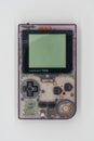 Purple Game Boy Pocket, Vintage portable game by Nintendo. Illus