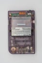 Purple Game Boy Pocket, Vintage portable game by Nintendo. Illus Royalty Free Stock Photo