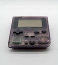 Purple Game Boy Pocket, Vintage portable game by Nintendo. Illus Royalty Free Stock Photo