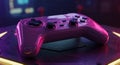 Purple Game Controller on Table Royalty Free Stock Photo