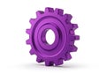 Purple gear illustration isolated on white background Royalty Free Stock Photo