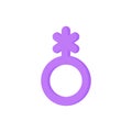 Purple gender symbol of genderqueer