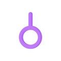 Purple gender symbol of neutrois